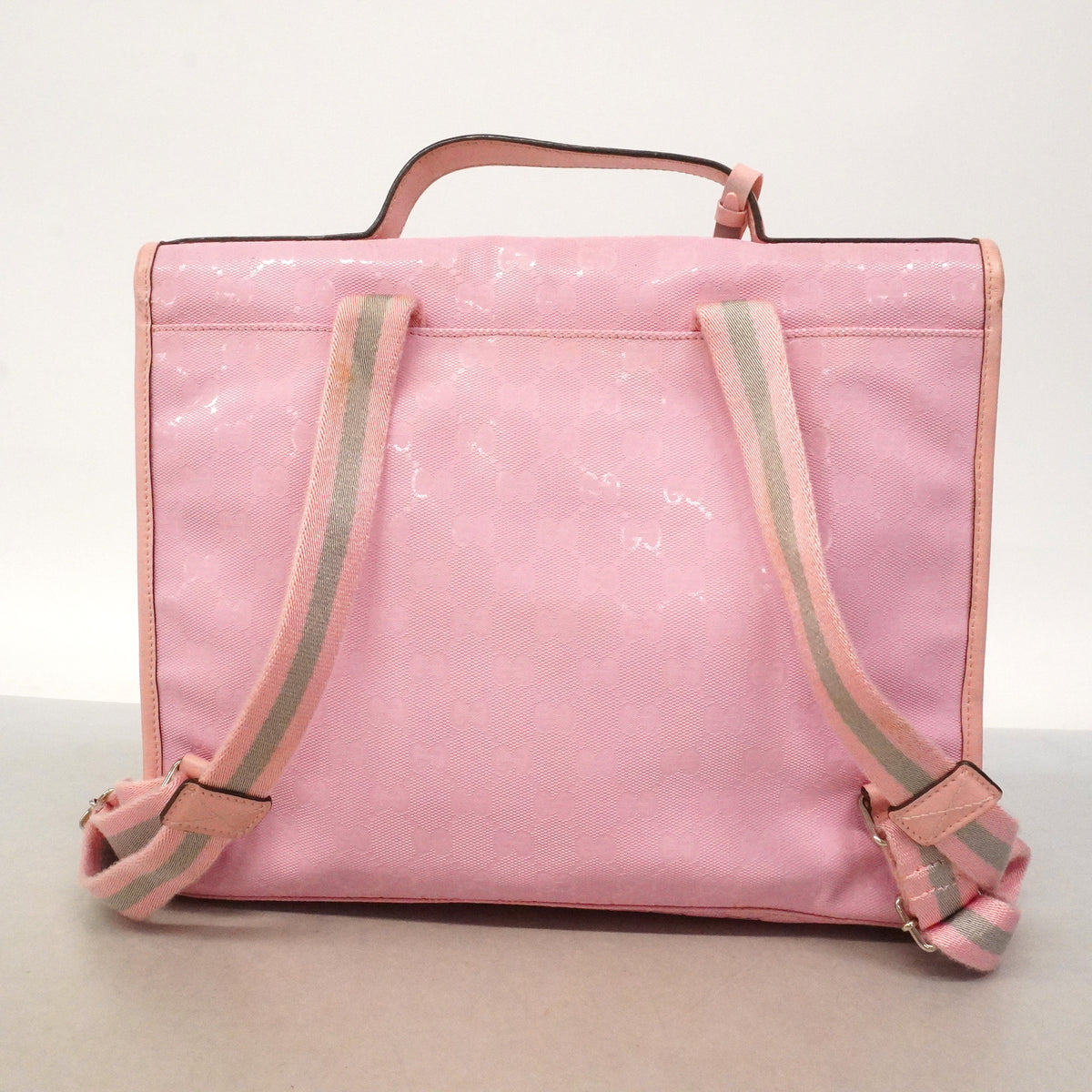 【6kc3288】グッチ リュック・デイパック GGインプリメ 271102 PVC ピンク シルバー金具【中古】レディース