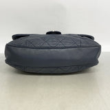 【6kc3292】シャネル ショルダーバッグ マトラッセ チェーンショルダー レザー ネイビー シルバー金具【中古】レディース