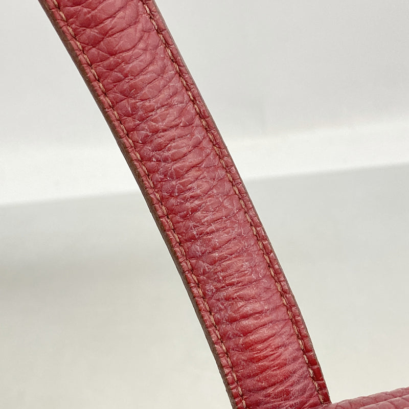 【6kc3298】エルメス トートバッグ ヴィクトリア35 トリヨンクレマンス ルージュカザック シルバー金具 □O刻印【中古】レディース