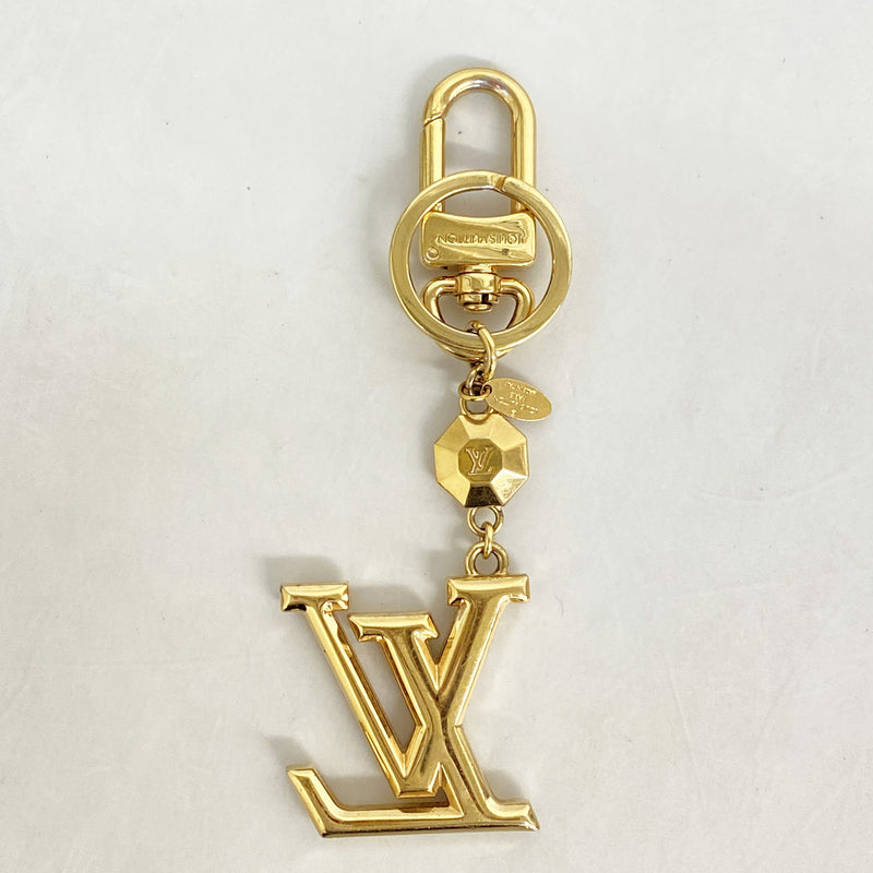 【6kc3321】ルイヴィトン キーホルダー・チャーム キーホルダーLVファセット M65216 ゴールド【中古】レディース