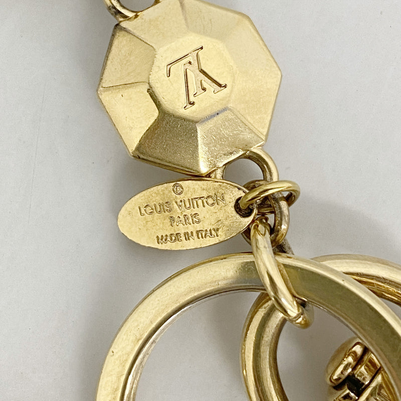 【6kc3321】ルイヴィトン キーホルダー・チャーム キーホルダーLVファセット M65216 ゴールド【中古】レディース