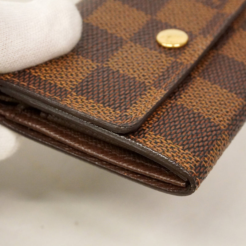 【6kd3329】ルイヴィトン コインケース ダミエ ポルトモネプラ N61930 エベヌ【中古】メンズ レディース ユニセックス