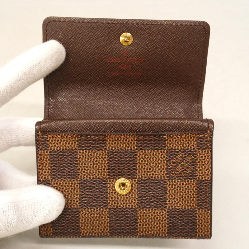 【6kd3329】ルイヴィトン コインケース ダミエ ポルトモネプラ N61930 エベヌ【中古】メンズ レディース ユニセックス