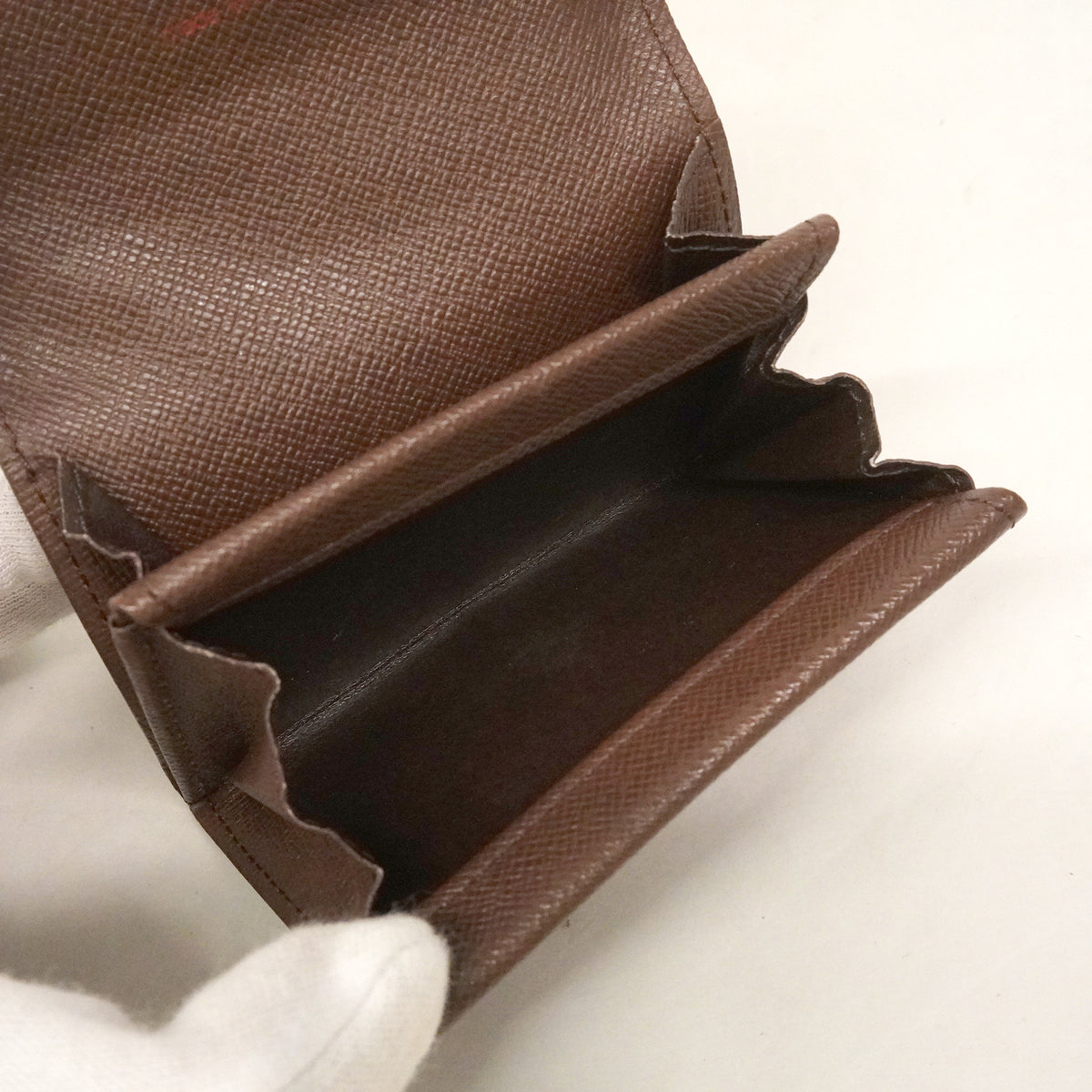 【6kd3329】ルイヴィトン コインケース ダミエ ポルトモネプラ N61930 エベヌ【中古】メンズ レディース ユニセックス