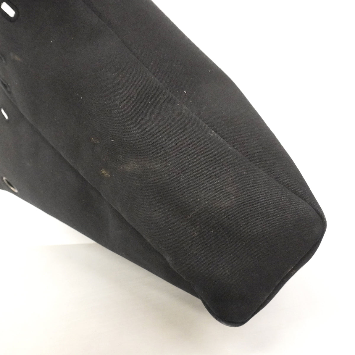 【6kd3336】エルメス ハンドバッグ エールバッグMM トワルオフィシエ ブラック シルバー金具 □D刻印 2wayバッグ【中古】レディース
