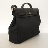 【6kd3336】エルメス ハンドバッグ エールバッグMM トワルオフィシエ ブラック シルバー金具 □D刻印 2wayバッグ【中古】レディース