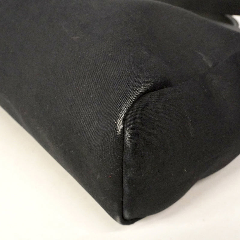 【6kd3336】エルメス ハンドバッグ エールバッグMM トワルオフィシエ ブラック シルバー金具 □D刻印 2wayバッグ【中古】レディース
