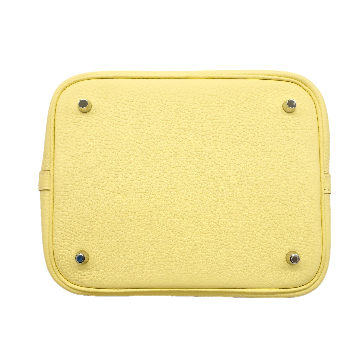 【6kd3348】エルメス ハンドバッグ ピコタンロックMM トリヨンクレマンス ジョーヌミルトン シルバー金具 K刻印【中古】レディース