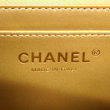 【6kd3350】シャネル ショルダーバッグ ミニマトラッセ チェーンショルダー ラムスキン ブラック シャンパンゴールド金具【中古】レディース
