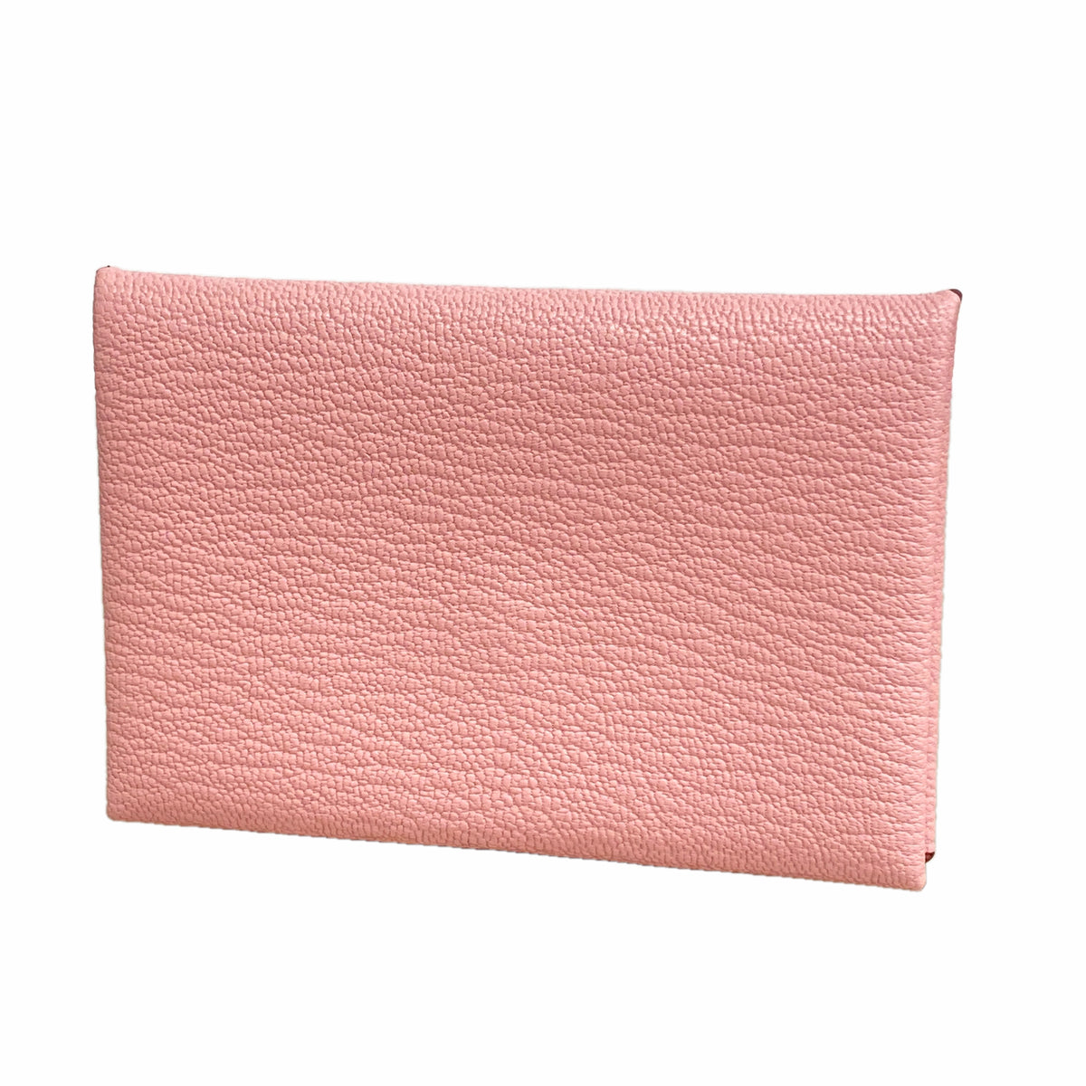 【6kd3352】エルメス カードケース カルヴィ シェブルミゾル ローズサクラ シルバー金具 Y刻印【中古】レディース