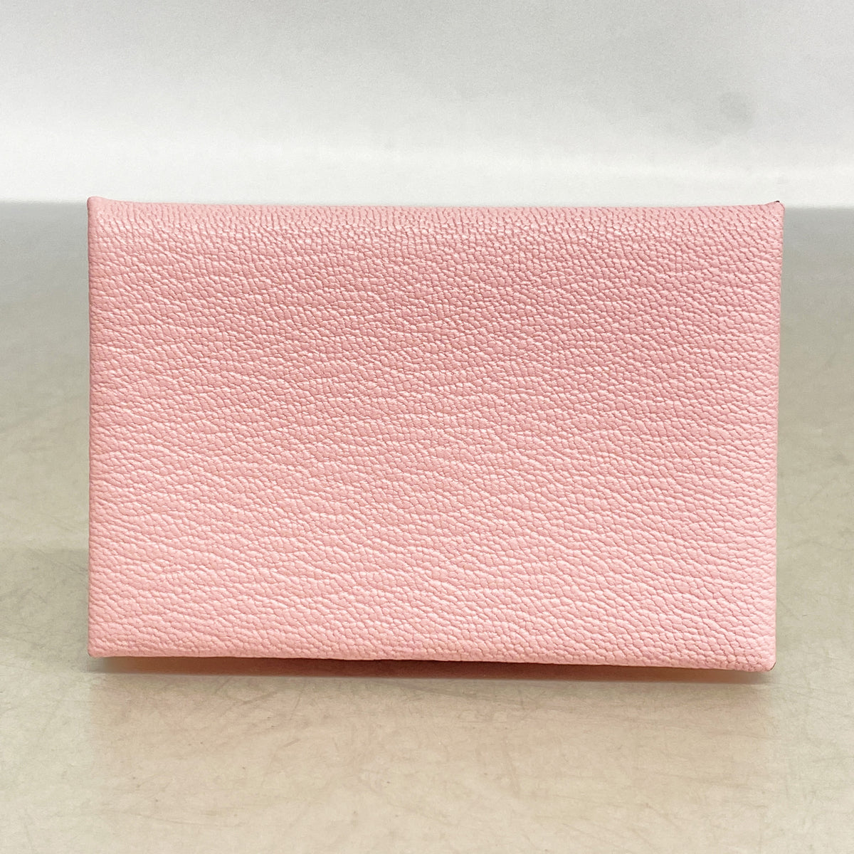 【6kd3352】エルメス カードケース カルヴィ シェブルミゾル ローズサクラ シルバー金具 Y刻印【中古】レディース