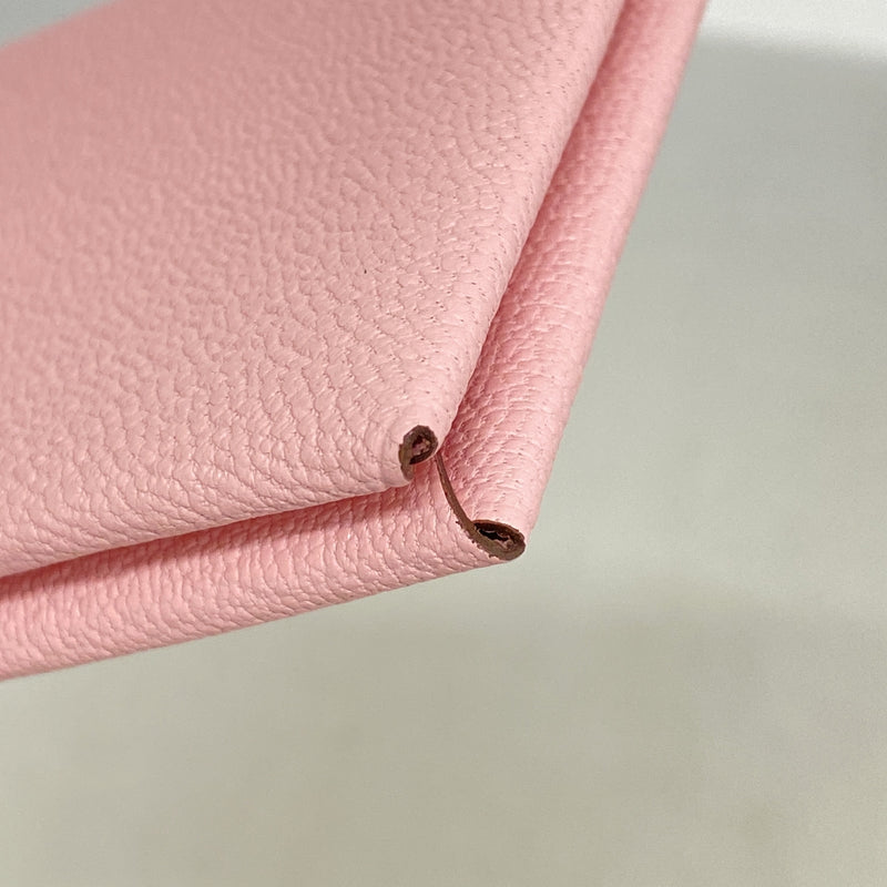 【6kd3352】エルメス カードケース カルヴィ シェブルミゾル ローズサクラ シルバー金具 Y刻印【中古】レディース