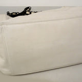 【6kd3365】シャネル トートバッグ レザー ホワイト ゴールド金具【中古】レディース