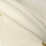 【6kd3376】シャネル バニティバッグ マトラッセ チェーンショルダー ラムスキン アイボリー シャンパンゴールド金具 2wayバッグ【中古】レディース
