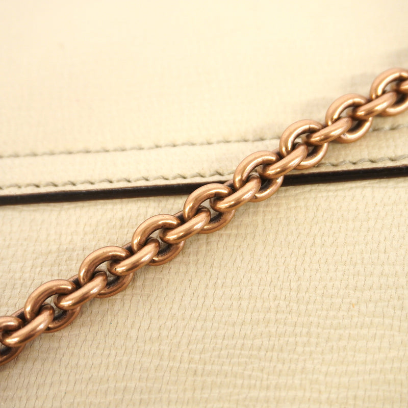 【6kd3379】グッチ ショルダーバッグ ホースビット 120134 レザー アイボリー ピンクゴールド金具【中古】レディース