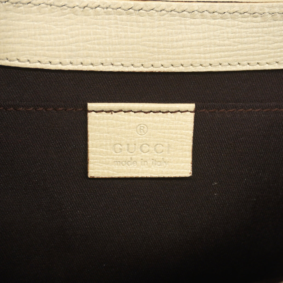 【6kd3379】グッチ ショルダーバッグ ホースビット 120134 レザー アイボリー ピンクゴールド金具【中古】レディース