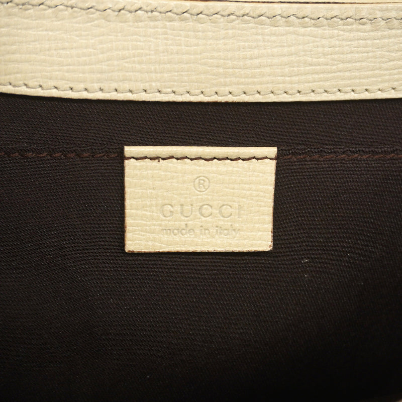 【6kd3379】グッチ ショルダーバッグ ホースビット 120134 レザー アイボリー ピンクゴールド金具【中古】レディース