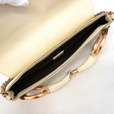 【6kd3379】グッチ ショルダーバッグ ホースビット 120134 レザー アイボリー ピンクゴールド金具【中古】レディース
