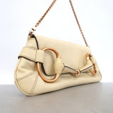 【6kd3379】グッチ ショルダーバッグ ホースビット 120134 レザー アイボリー ピンクゴールド金具【中古】レディース