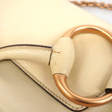【6kd3379】グッチ ショルダーバッグ ホースビット 120134 レザー アイボリー ピンクゴールド金具【中古】レディース