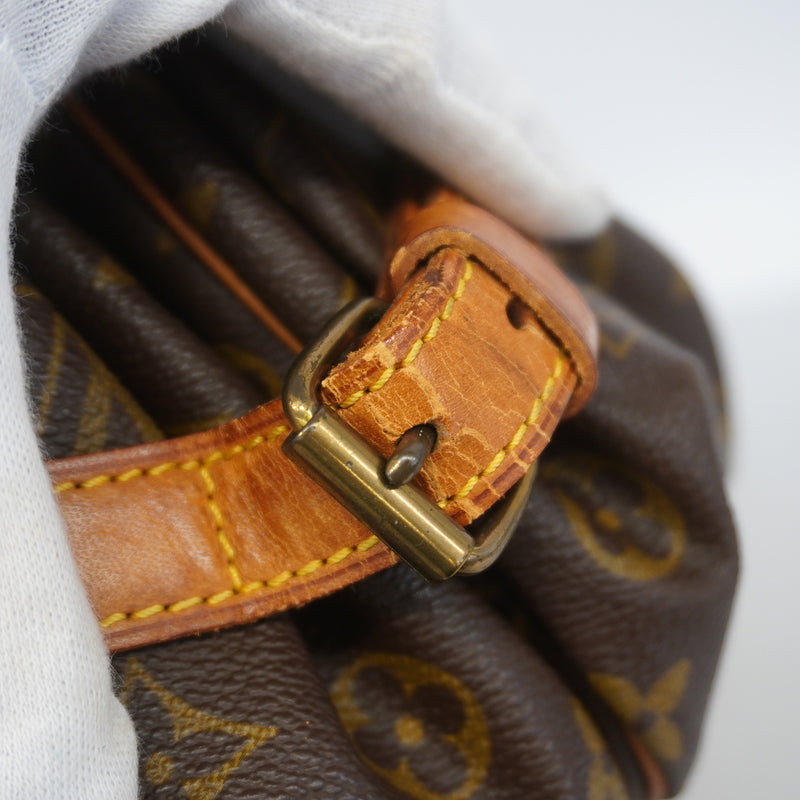 【6kd3380】ルイヴィトン ショルダーバッグ モノグラム ソミュール35 M42254 ブラウン【中古】レディース