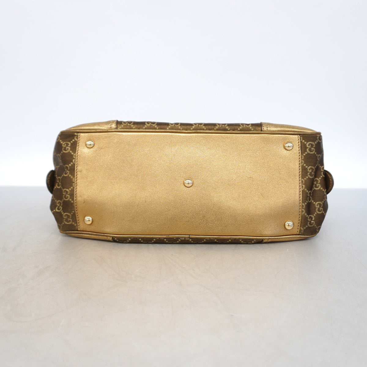 【6kd3387】グッチ ハンドバッグ GGナイロン 161720 ナイロン ブラウン シャンパンゴールド金具【中古】レディース