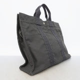 【6kd3388】エルメス トートバッグ エールラインMM ナイロン グレー シルバー金具【中古】レディース
