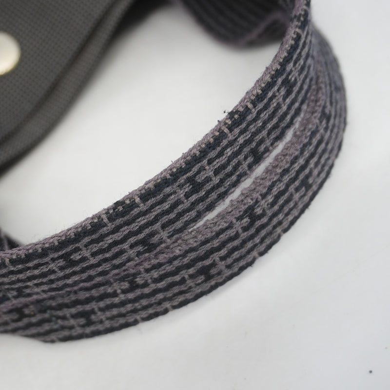 【6kd3388】エルメス トートバッグ エールラインMM ナイロン グレー シルバー金具【中古】レディース