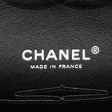 【6kd3390】シャネル ショルダーバッグ マトラッセ Wフラップ Wチェーン キャビアスキン ブラック シルバー金具【中古】レディース