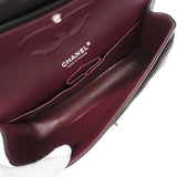 【6kd3391】シャネル ショルダーバッグ マトラッセ Wフラップ Wチェーン ラムスキン ブラック シルバー金具【中古】レディース