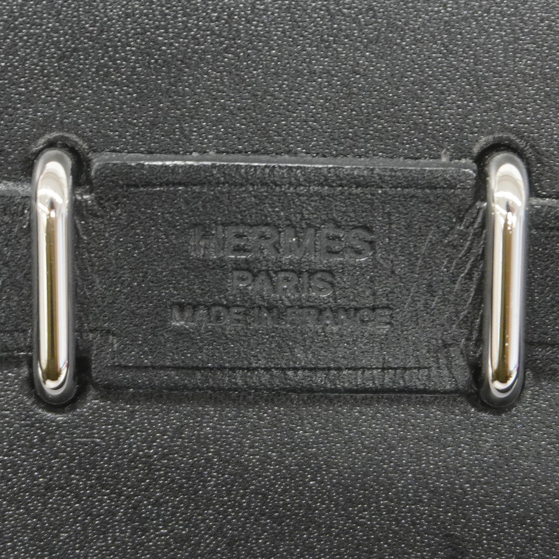 【6kd3393】エルメス ショルダーバッグ エールバッグジップミニ トワルアッシュ ブラック グレー シルバー金具 K刻印【中古】レディース