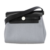 【6kd3393】エルメス ショルダーバッグ エールバッグジップミニ トワルアッシュ ブラック グレー シルバー金具 K刻印【中古】レディース