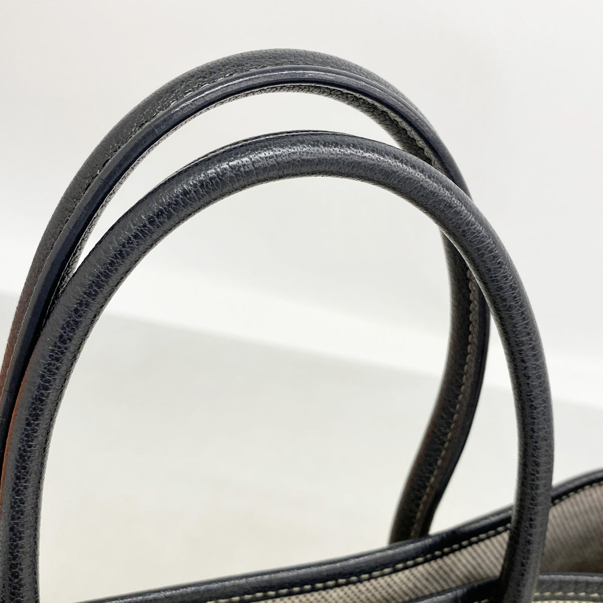【6kd3402】エルメス トートバッグ ガーデンパーティTPM トワルアッシュ ブラック シルバー金具 □J刻印 2wayバッグ【中古】レディース