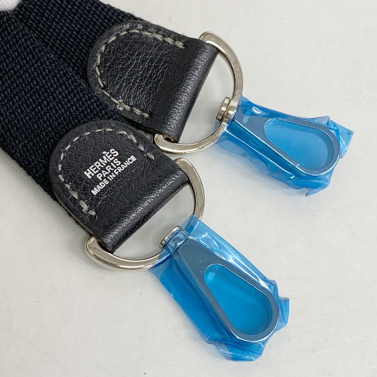 【6kd3402】エルメス トートバッグ ガーデンパーティTPM トワルアッシュ ブラック シルバー金具 □J刻印 2wayバッグ【中古】レディース