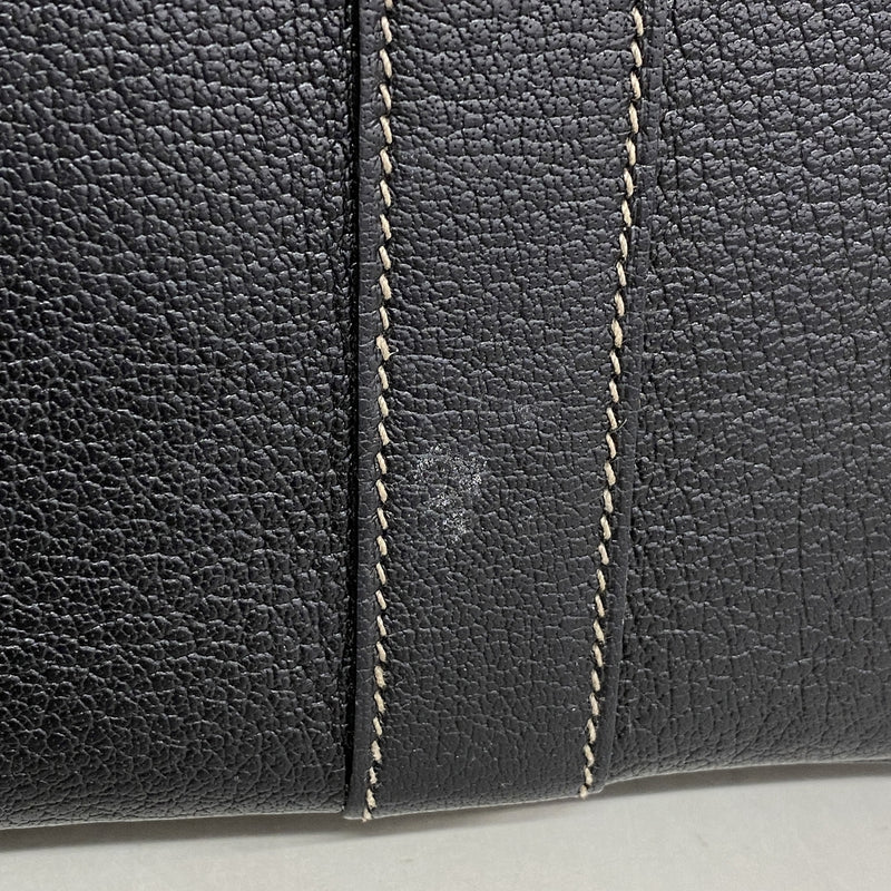 【6kd3402】エルメス トートバッグ ガーデンパーティTPM トワルアッシュ ブラック シルバー金具 □J刻印 2wayバッグ【中古】レディース