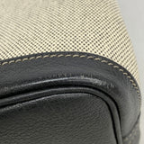 【6kd3402】エルメス トートバッグ ガーデンパーティTPM トワルアッシュ ブラック シルバー金具 □J刻印 2wayバッグ【中古】レディース