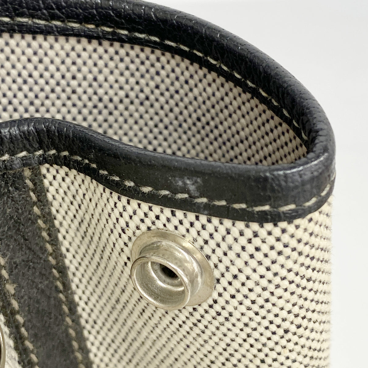 【6kd3402】エルメス トートバッグ ガーデンパーティTPM トワルアッシュ ブラック シルバー金具 □J刻印 2wayバッグ【中古】レディース