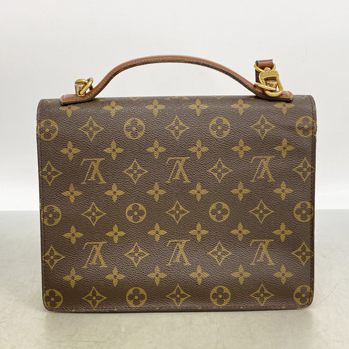 【6kd3410】ルイヴィトン ハンドバッグ モノグラム モンソー26 M51187 ブラウン 2wayバッグ【中古】レディース