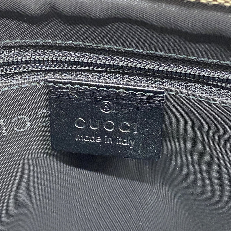 【6kd3418】グッチ ハンドバッグ バンブー 002 1010 ナイロンキャンバス カーキ シルバー金具【中古】レディース