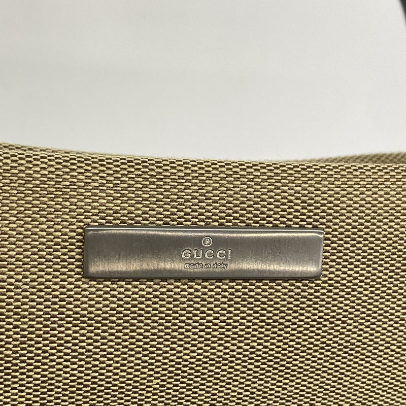 【6kd3418】グッチ ハンドバッグ バンブー 002 1010 ナイロンキャンバス カーキ シルバー金具【中古】レディース