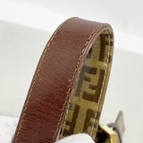 【6kd3419】フェンディ ハンドバッグ ズッキーノ マンマバケット コーティングキャンバス ブラウン ゴールド金具【中古】レディース