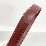 【6kd3422】カルティエ ショルダーバッグ マスト レザー ボルドー ゴールド金具【中古】レディース