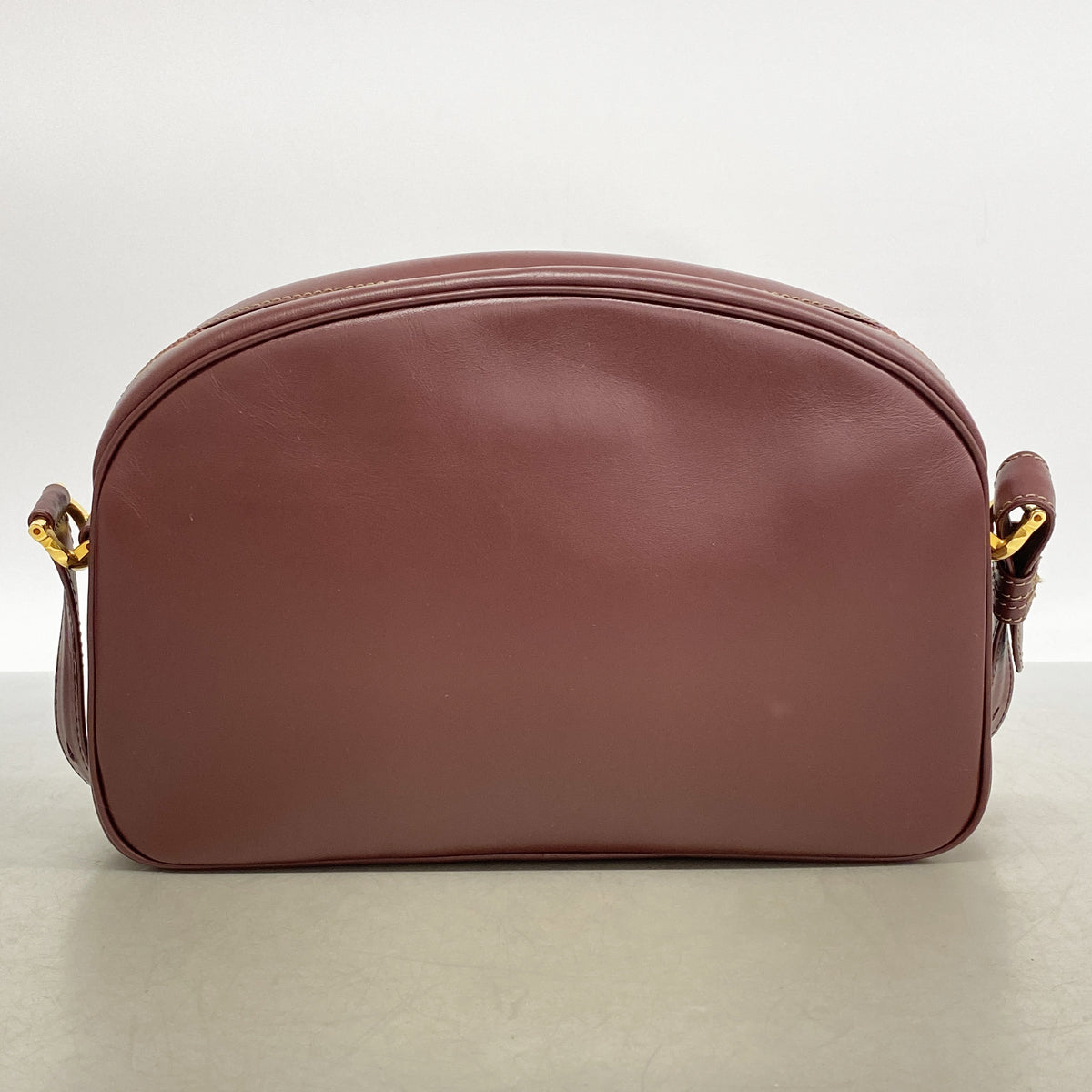 【6kd3422】カルティエ ショルダーバッグ マスト レザー ボルドー ゴールド金具【中古】レディース