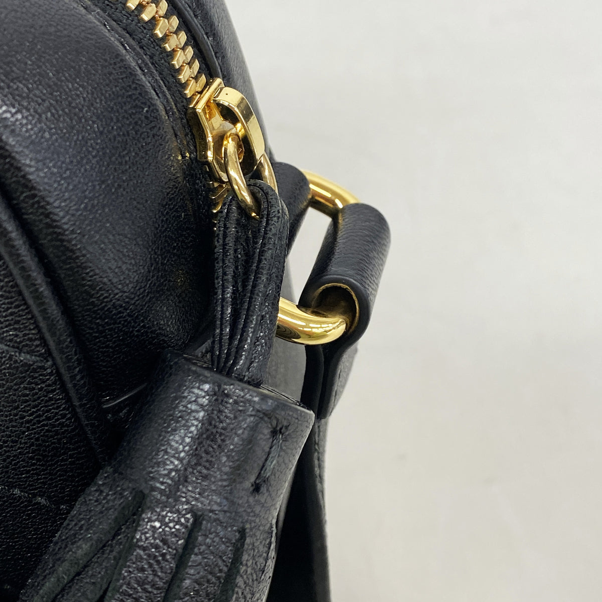 【6kd3431】グッチ ショルダーバッグ ブロンディ 742360 レザー ブラック ゴールド金具【中古】レディース