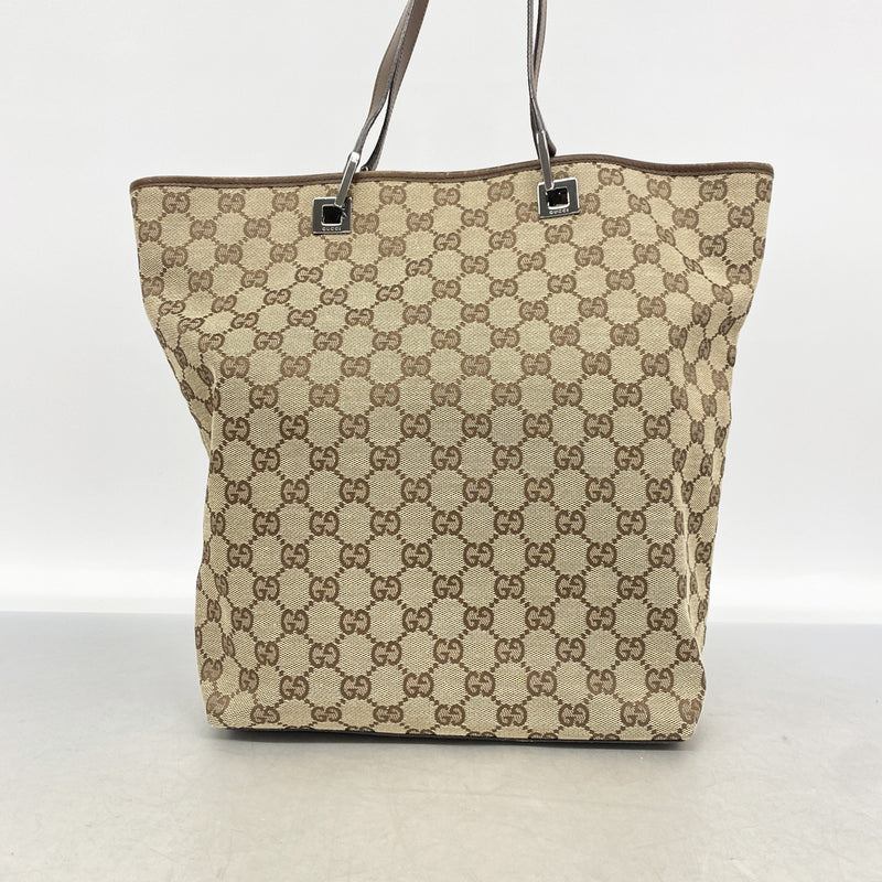 【6kd3432】グッチ トートバッグ GGキャンバス 31243 キャンバス ブラウン シルバー金具【中古】レディース