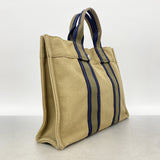 【6kd3434】エルメス トートバッグ フールトゥPM キャンバス カーキ シルバー金具【中古】メンズ レディース ユニセックス