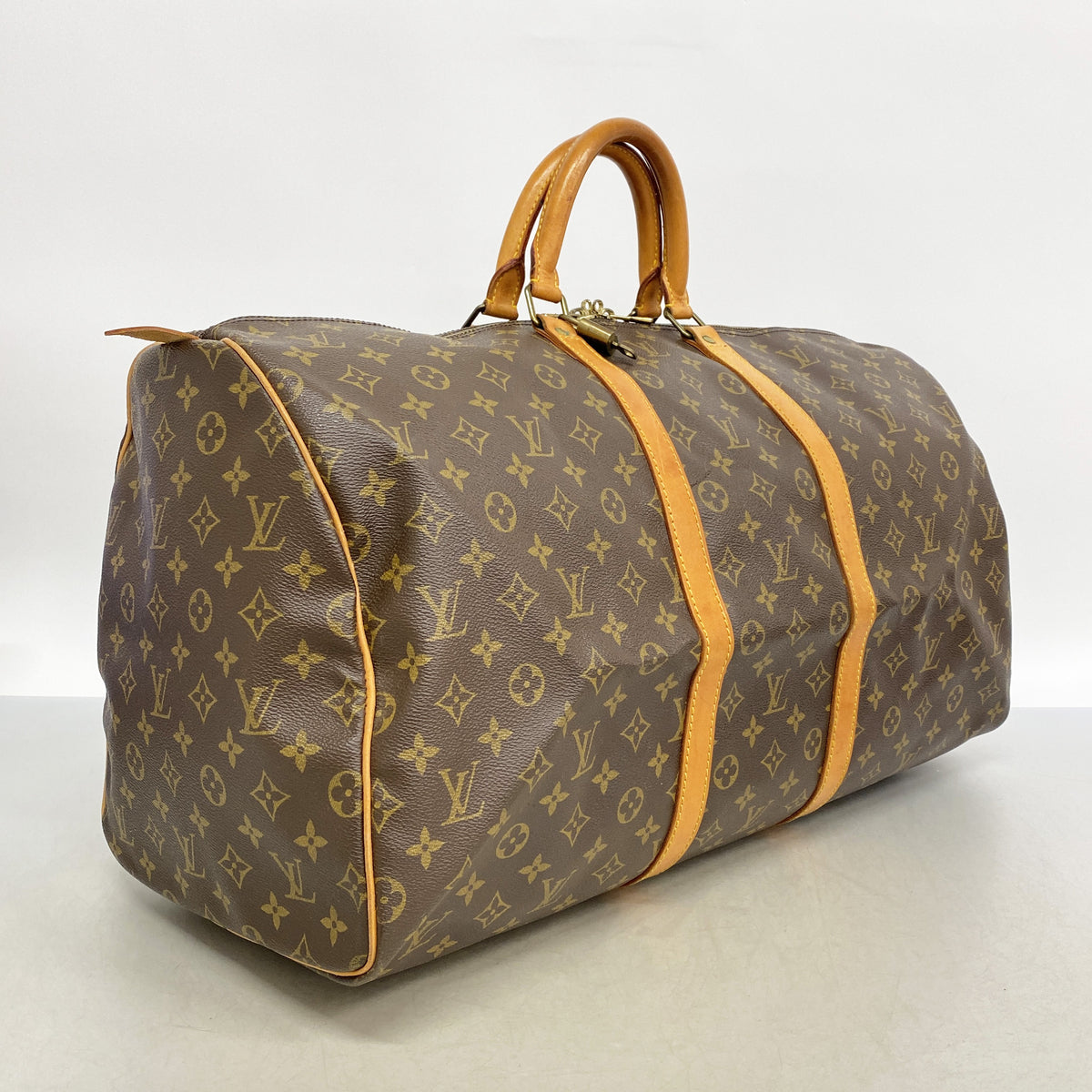 【6kd3441】ルイヴィトン ボストンバッグ モノグラム キーポル55 M41424 ブラウン【中古】メンズ レディース ユニセックス