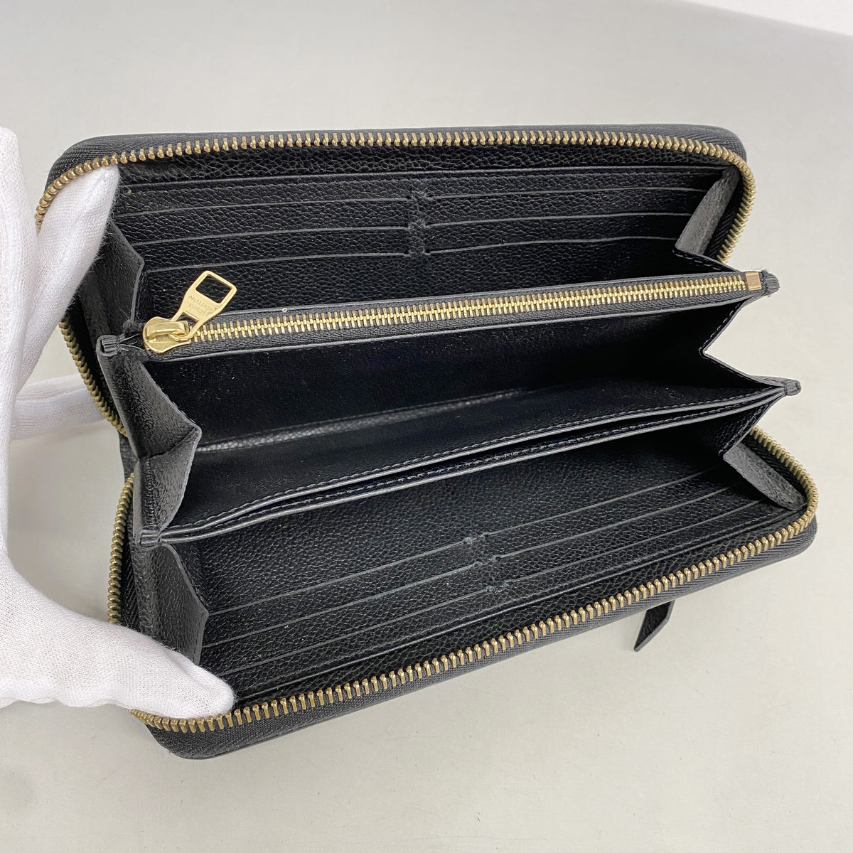 【6kd3448】ルイヴィトン 長財布 モノグラム・アンプラント ジッピーウォレット M61864 ノワール【中古】メンズ レディース ユニセックス