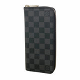【6kd3449】ルイヴィトン 長財布 ダミエ・グラフィット ジッピーウォレットヴェルティカル N63095 ブラック【中古】メンズ