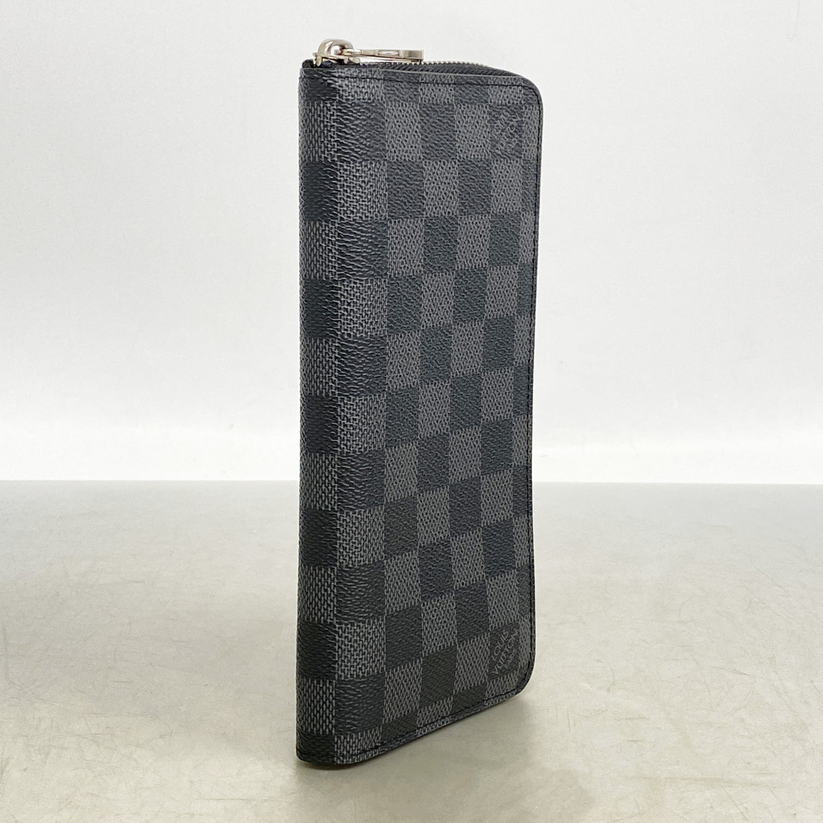 【6kd3449】ルイヴィトン 長財布 ダミエ・グラフィット ジッピーウォレットヴェルティカル N63095 ブラック【中古】メンズ